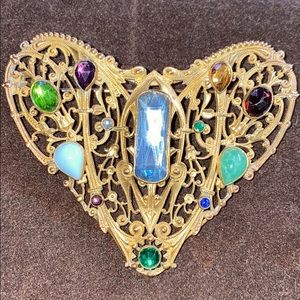Miriam Haskell Heart Brooch